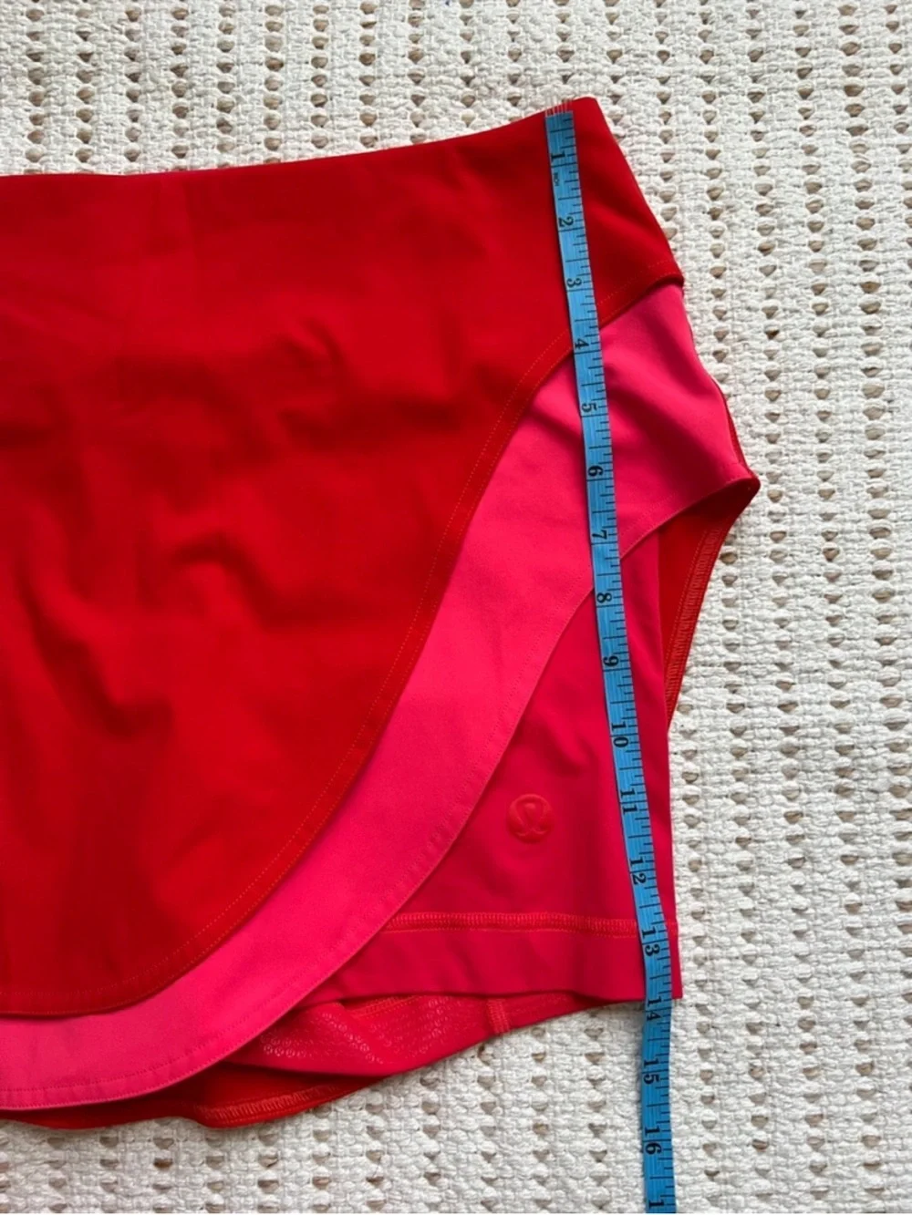 Lululemon Red Asymmetrical Layered High-Rise Tennis Skort Size 6 (Small)